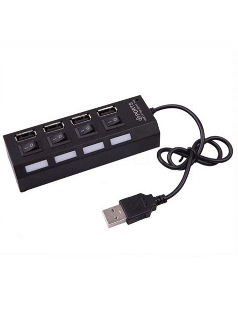 Mini Ports Usb Hub Led High Speed External Usb Hub Splitter For