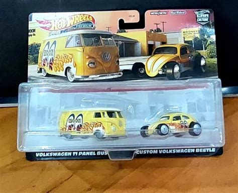 Hot Wheels Vw T Panel Bus Custom Beetle Mooneyes Pack Frete grátis