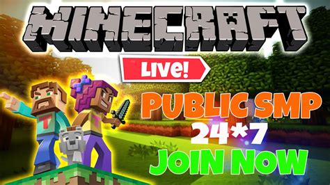 🔴 Minecraft Live 🔴 Join My Public Smp ⚔🌏 Java Pocket Edition