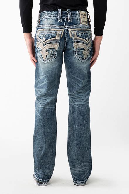 Men Boot Cut Jeans Rock Revival