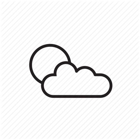 Cloud Forecast Outline Sun Weather Icon Download On Iconfinder