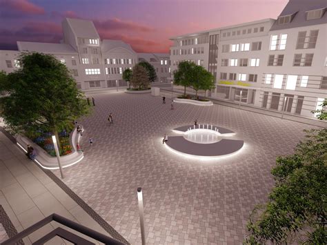 Neuer Brunnen neue Bäume neue Simulationen So wird der Marktplatz