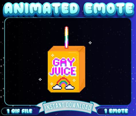 Animated Twitch Emote Gay Juice Emote Funny Twitch Emote Gay Juice