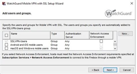 Use A Wizard To Configure The Firebox For Mobile Vpn With Ssl