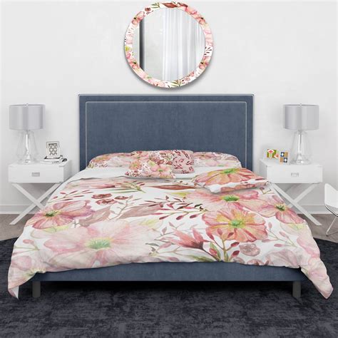 Designart Floral Botanical Retro Iii Mid Century Modern Duvet Cover Comforter Set Bed Bath