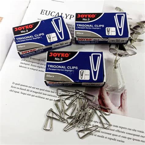 Trigonal Clip Joyko No 3 Clips Isi 60pcs Penjepit Kertas Segitiga