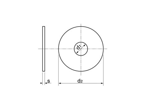 Rondelles plates extra larges llu inox a2 d10 10 8x36x2mm boîte de 100