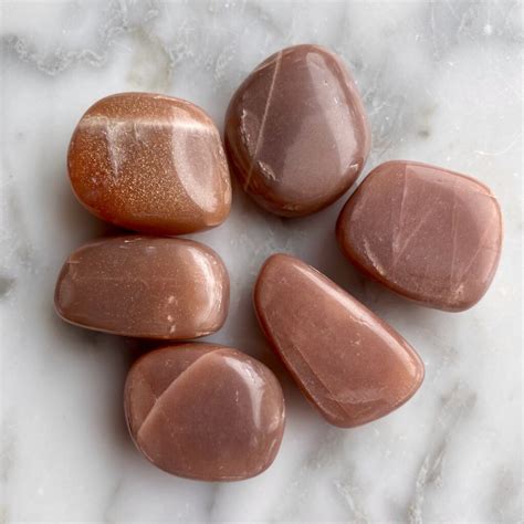 Moonstone Peach Moonstone Tumbled Pocket Stone Minera Emporium