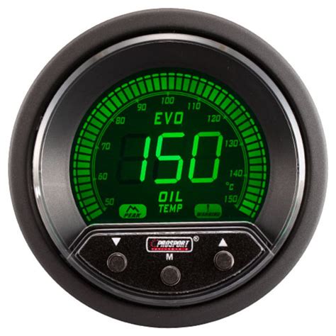 Manomètre de Température d Huile ProSport Evo Digital 4 Couleurs En