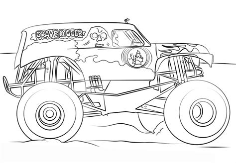 Zombie Monster Truck Coloring Pages