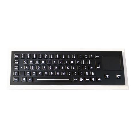 Rugged Ip Compact Key Backlit Panelmount Stainless Steel Keyboard