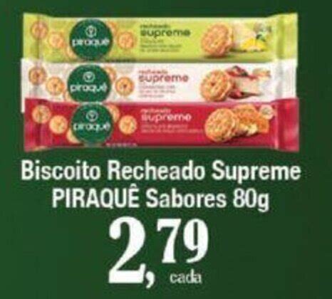 Biscoito Recheado Supreme Piraqu Sabores G Oferta Na Supermercados