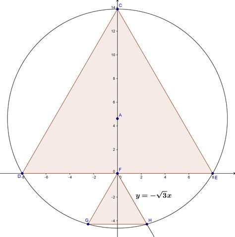 Geometry Find The Side Of An Equilateral Triangle Inscribed In A