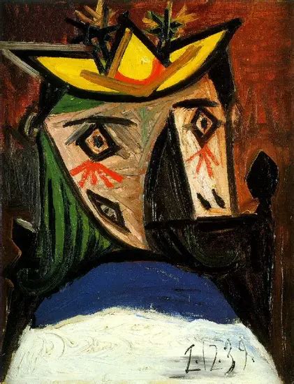 Pablo Picasso — Feminine Figure Head Dora Maar 1939