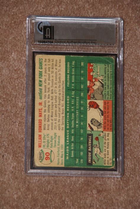 Topps Willie Mays Gai Hof New York Giants St Graded Ebay