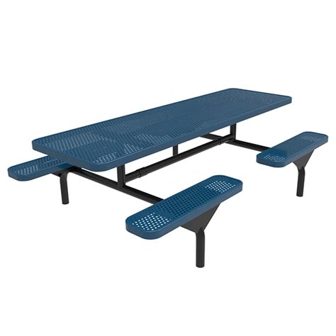 8 Ft ELITE Nexus Rectangular Thermoplastic Steel Picnic Table Picnic