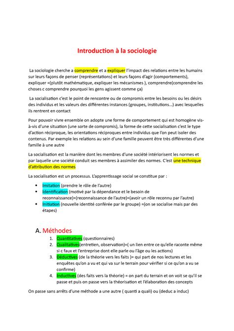 Introduction La Sociologie Introduction La Sociologie La