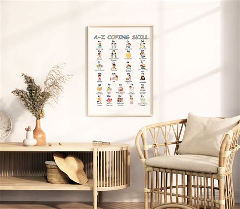 Coping Skills Alphabet Poster A Z Coping Skill Poster Calming