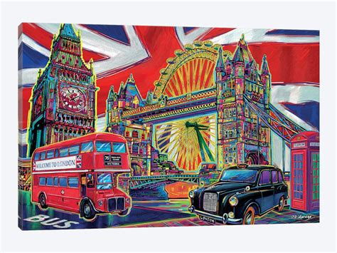 London Pop Art Canvas Artwork By Pd Moreno Icanvas Pop Art