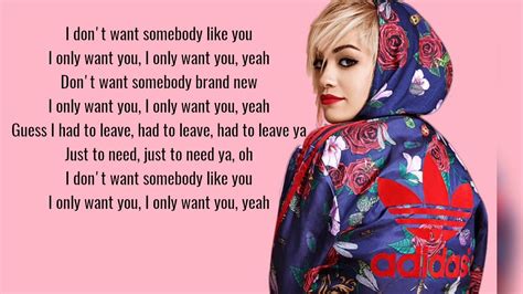 Rita Ora Only Want You [lyrics Video] Youtube