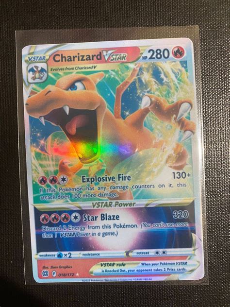 Charizard Vstar Gx Ex Vmax V Pokémon Card Orica Holographic Etsy