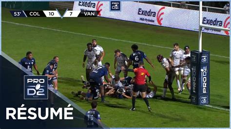 Pro D Saison J R Sum Colomiers Rugby Rc Vannes Vid O