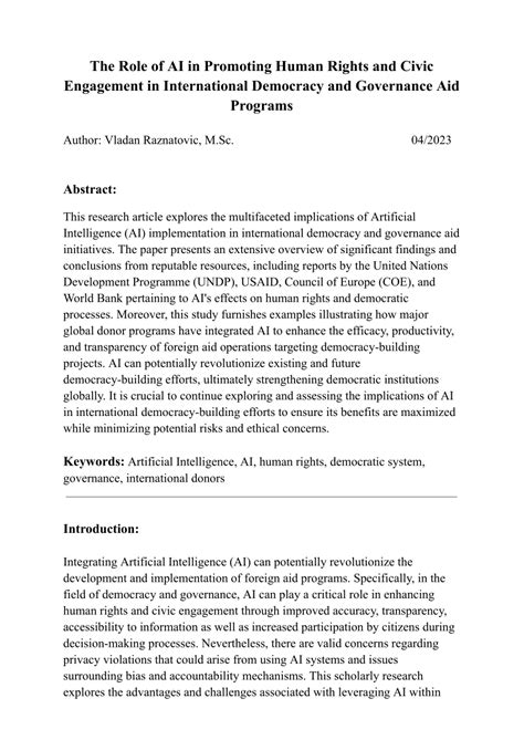 role  ai  promoting human rights  civic engagement