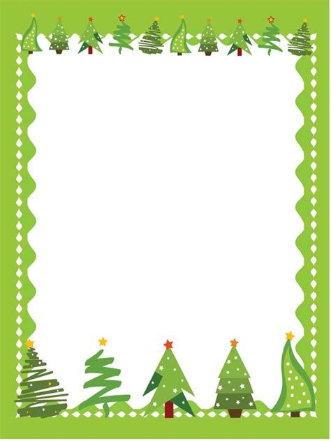 Free Printable Christmas Border Templates Word Psd