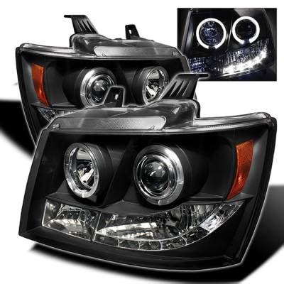 Chevrolet Suburban Spyder Projector Headlights LED Halo LED Black