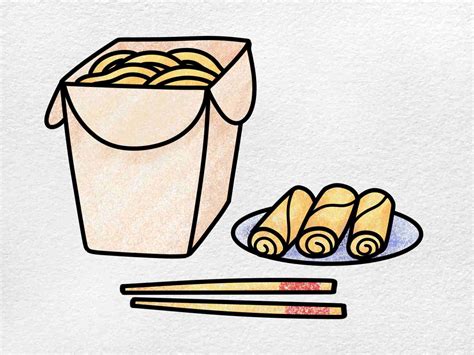 How to Draw Chinese Food - HelloArtsy