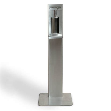 Desinfektionssäule aus Edelstahl I Hygiene Station mit 1000 ml Desinf