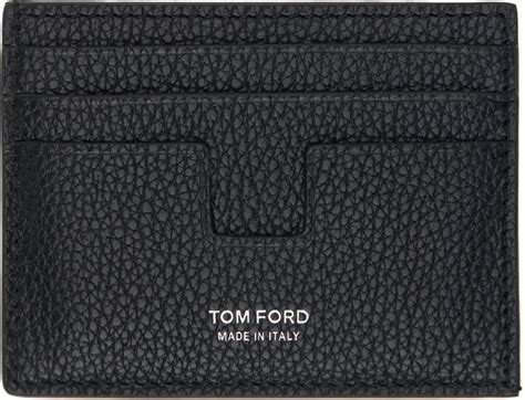 Porte cartes noir et vert à fente en T TOM FORD en solde