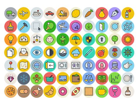 Unigrid 100 Free Flat Icons Fribly