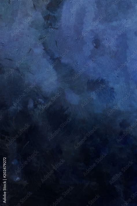 Detailed Close Up Dark Blue Grunge Abstract Background Dry Brush