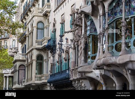 Modernisme architecture on Passeig de Gracia, Barcelona, Catalonia, Spain Stock Photo - Alamy