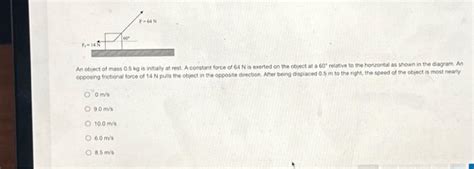 Solved An object of mass 0.5 kg is initially at rest. A | Chegg.com 