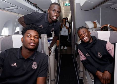 Aurelien Tchouameni and Ferland Mendy and Eduardo Camavinga в 2022 г