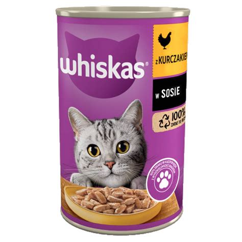 WHISKAS Mokra Karma Dla Kota Z KURCZAKIEM W SOSIE Puszka 400 G