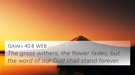 Isaiah Web K Wallpaper The Grass Withers The Flower Fades But