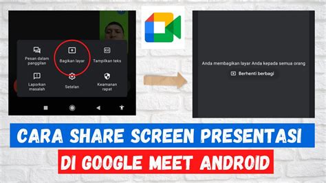 Cara Share Screen Presentasi Di Google Meet Android Youtube