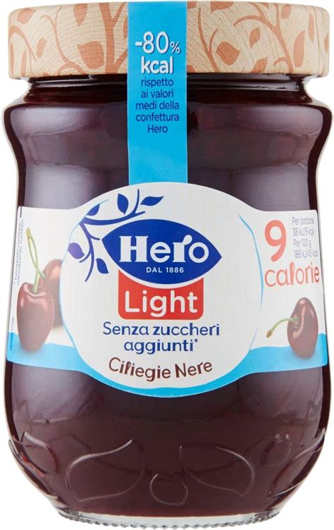 Hero Light Confettura Light Ciliegie Nere Senza Zuccheri Aggiunti 280