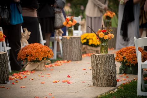 Fall Wedding Outside Wedding Mums Wedding Aisle Fall Wedding