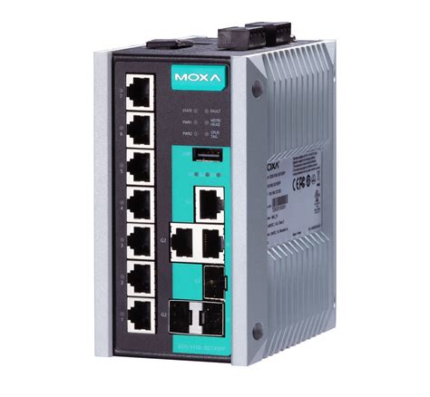 Moxa Managed Gigabit Ethernet Switch Eds 510e 3gtxsfp T 3 GB Or SFP