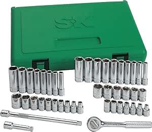 SK 91844 44 Piece 1 4 Inch Drive 6 Point Standard And Deep Socket Set