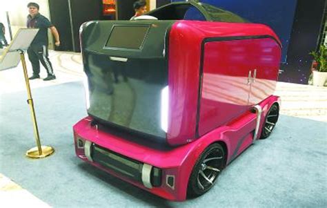 Prototype Of Unmanned Delivery Vehicle Debuts In Beijing