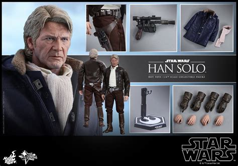 Toyhaven Hot Toys Star Wars Episode Vii The Force Awakens Th Scale Han Solo Collectible Figure