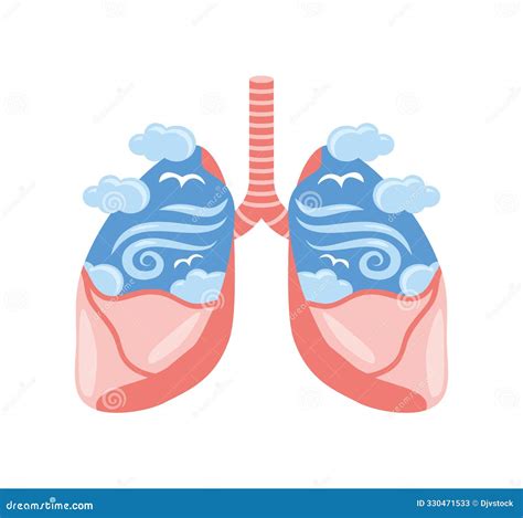 Breathe fresh air lungs stock illustration. Illustration of lungs