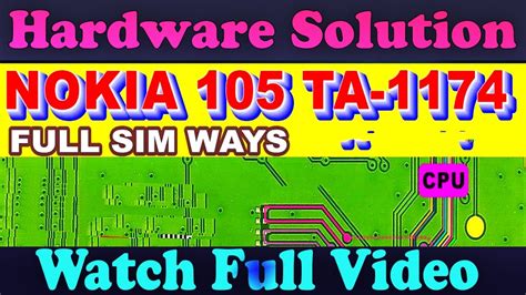 Nokia 105 TA 1174 SIM Card NOT Working Problem Repair Solution Jumper