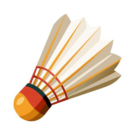 Premium Vector Badminton Shuttlecock Flat Vector Illustration On