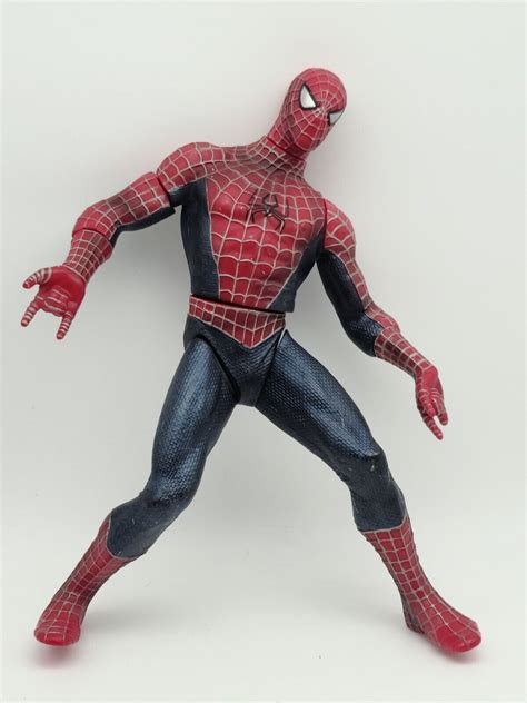 Spider Man Super Posable Figure Marvel Movie Tobey Mcguire Toy Biz